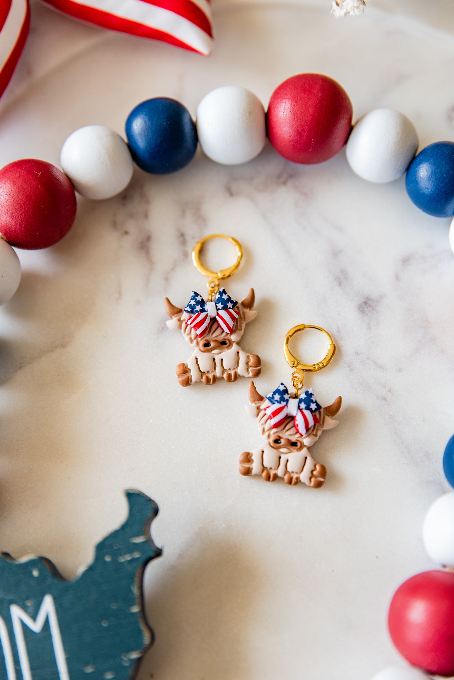American Highland Cow Earrings
