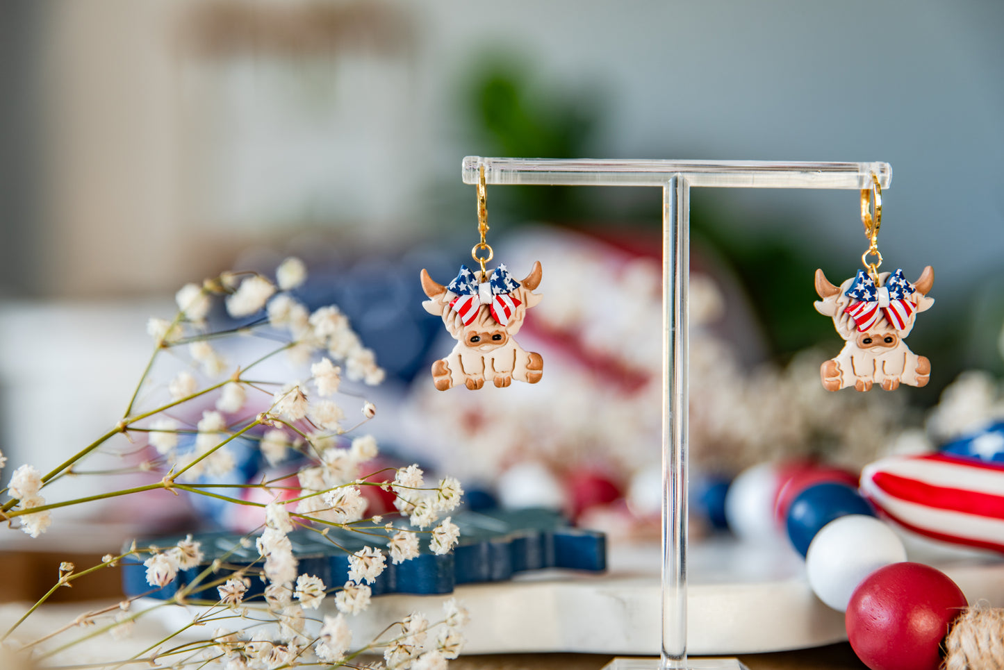 American Highland Cow Earrings
