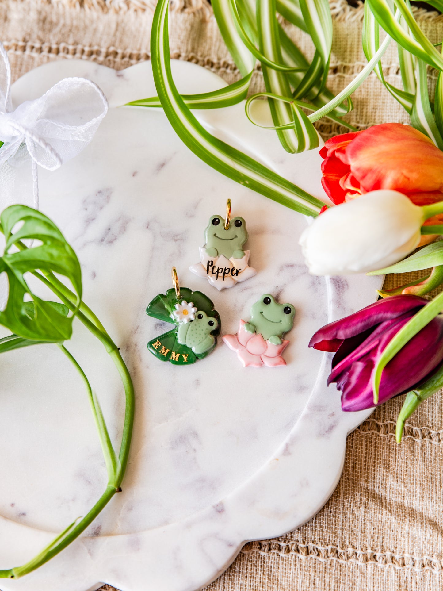Frog With Lotus Flower