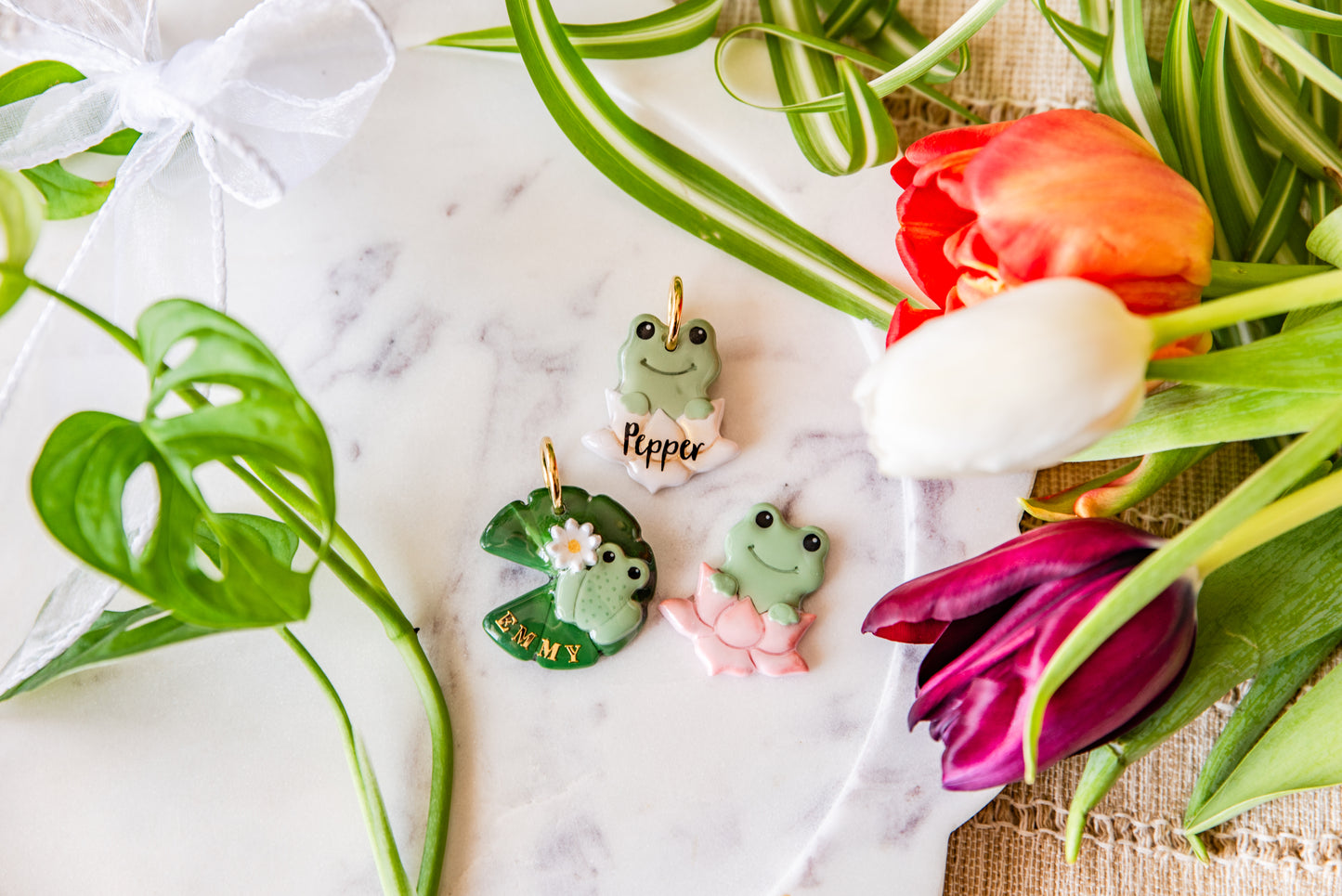 Frog With Lotus Flower