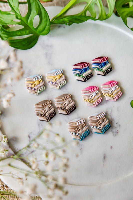 Stack of Books Earrings