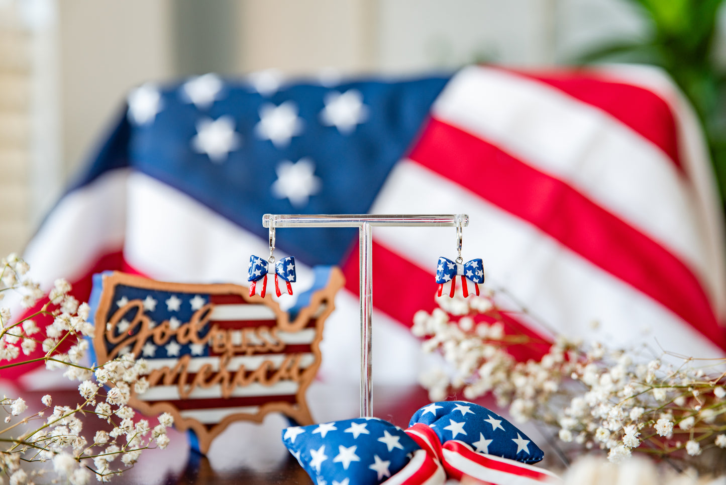 American Flag Bows Small