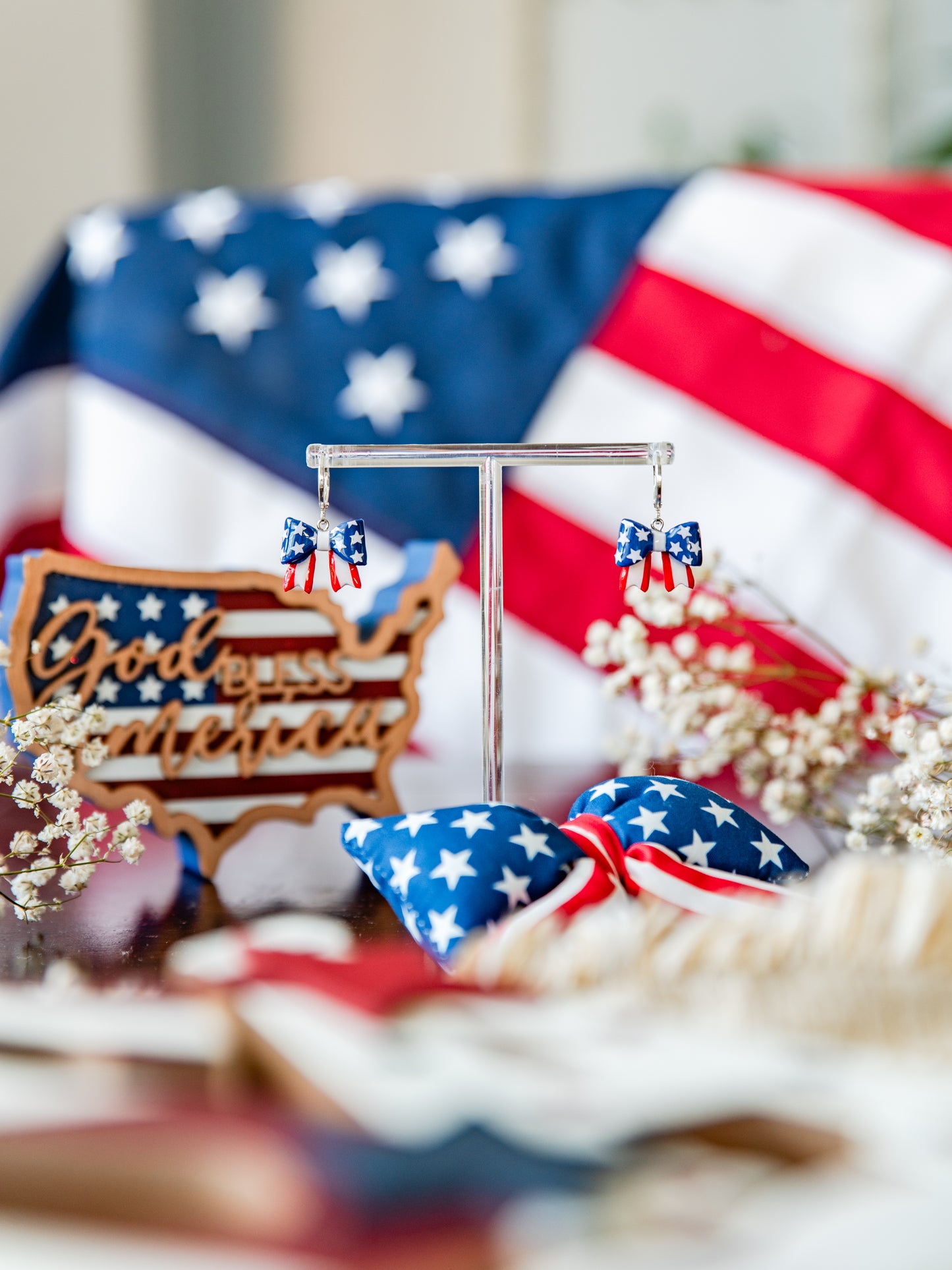 American Flag Bows Small