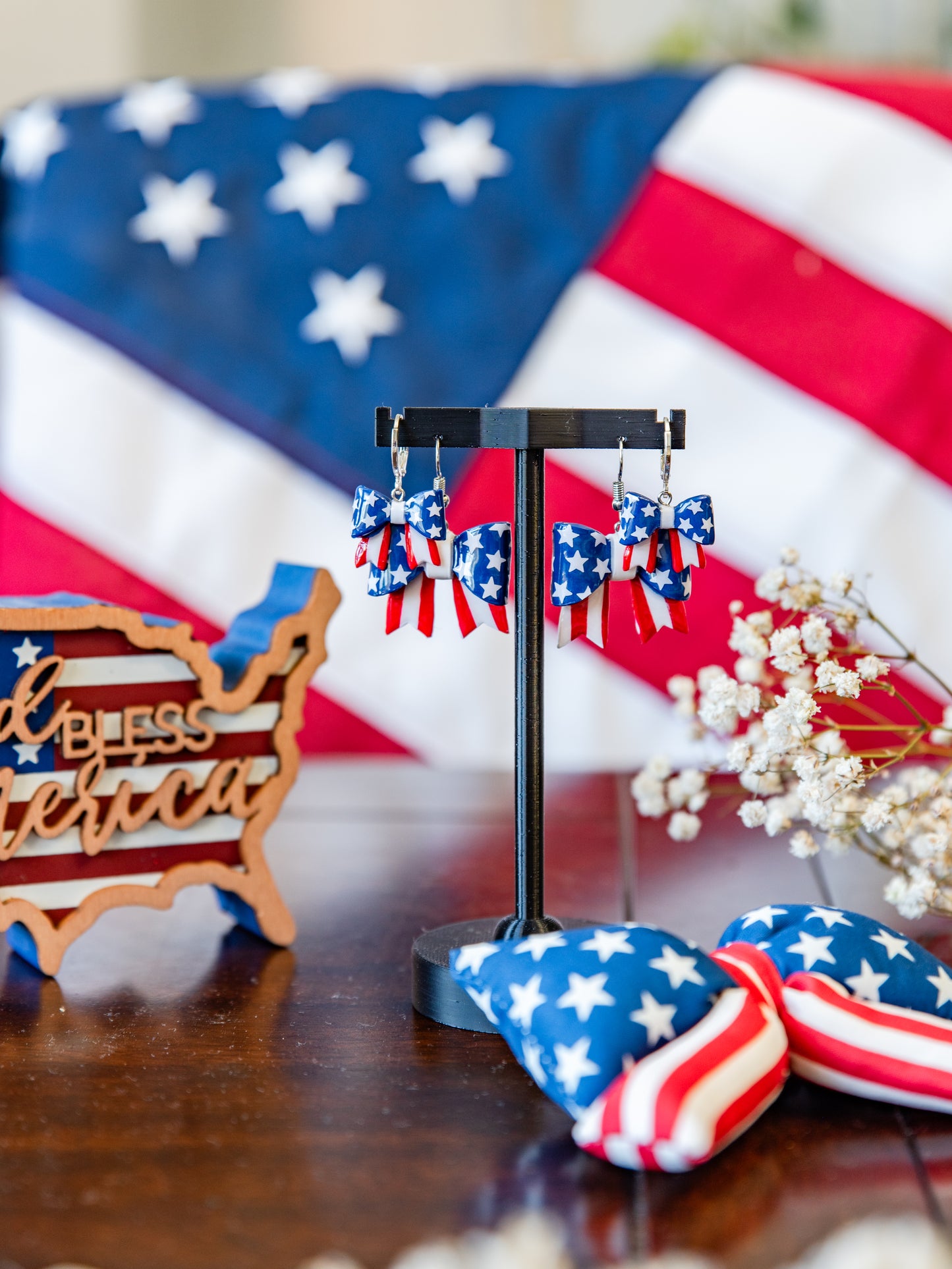 American Flag Bows Small