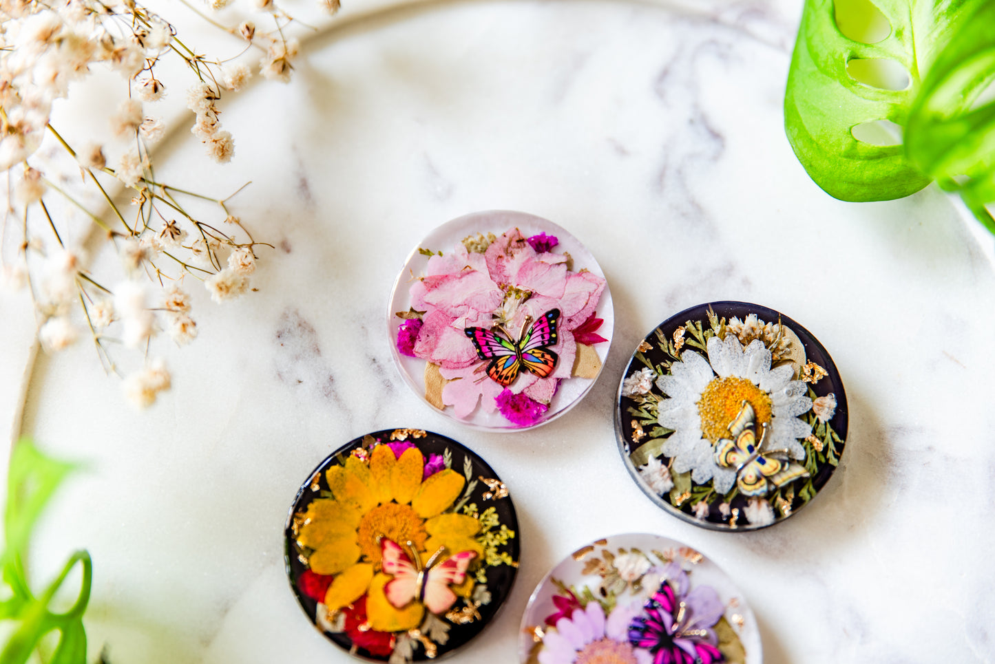 Pre-Made Dried Floral w/Butterfly