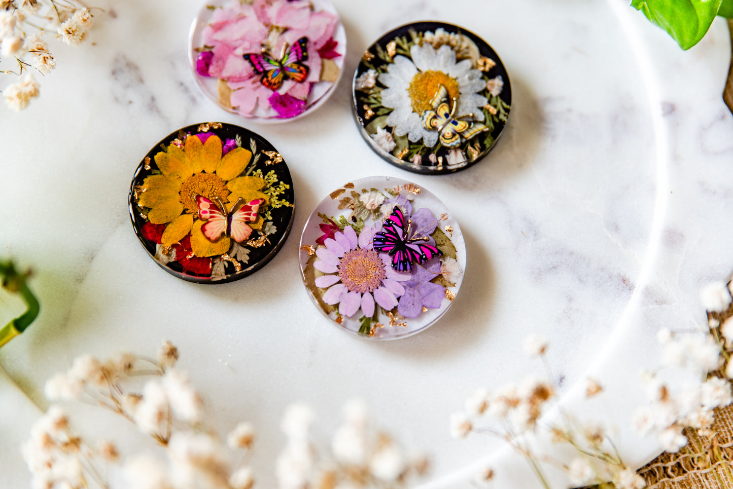 Pre-Made Dried Floral w/Butterfly