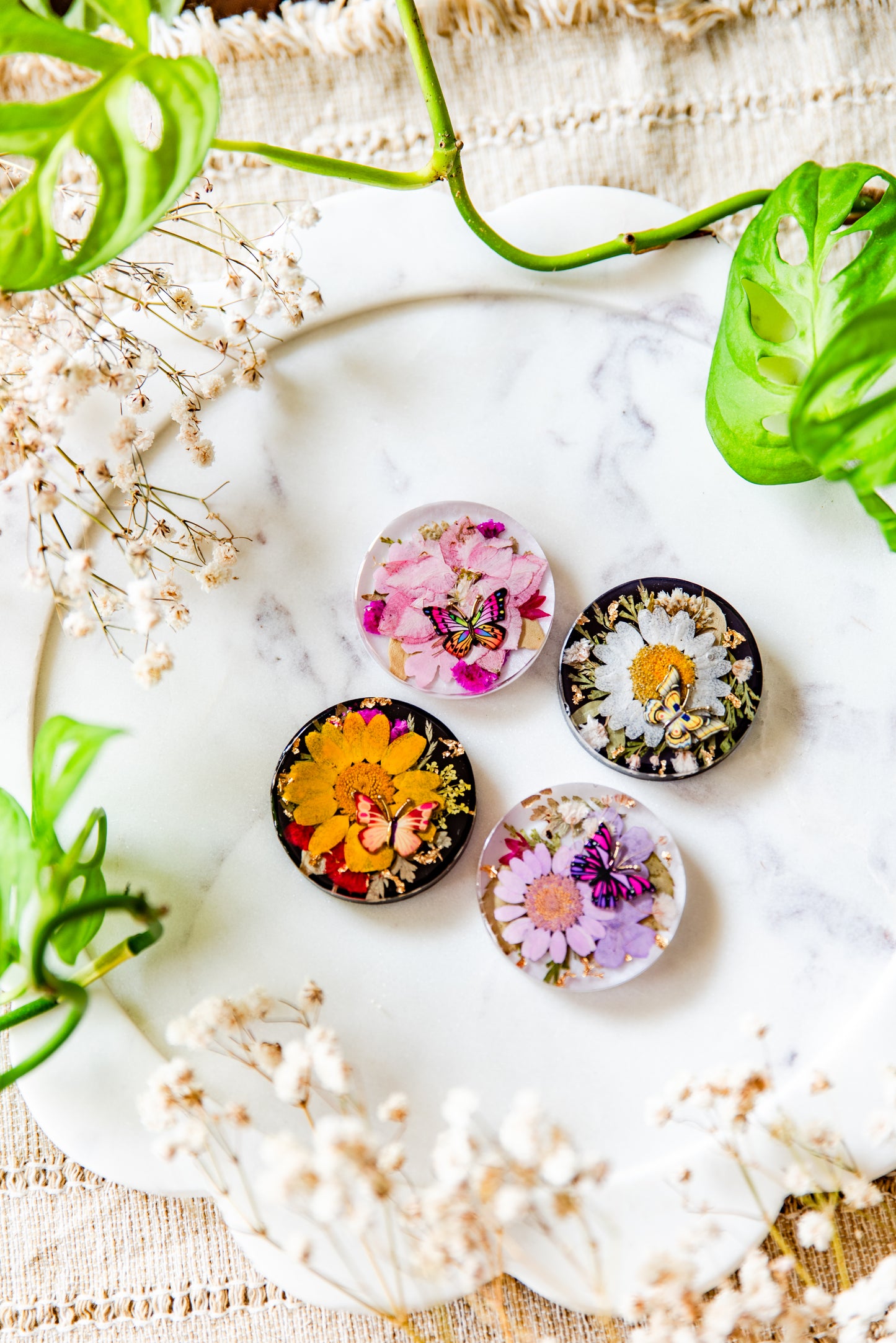 Pre-Made Dried Floral w/Butterfly