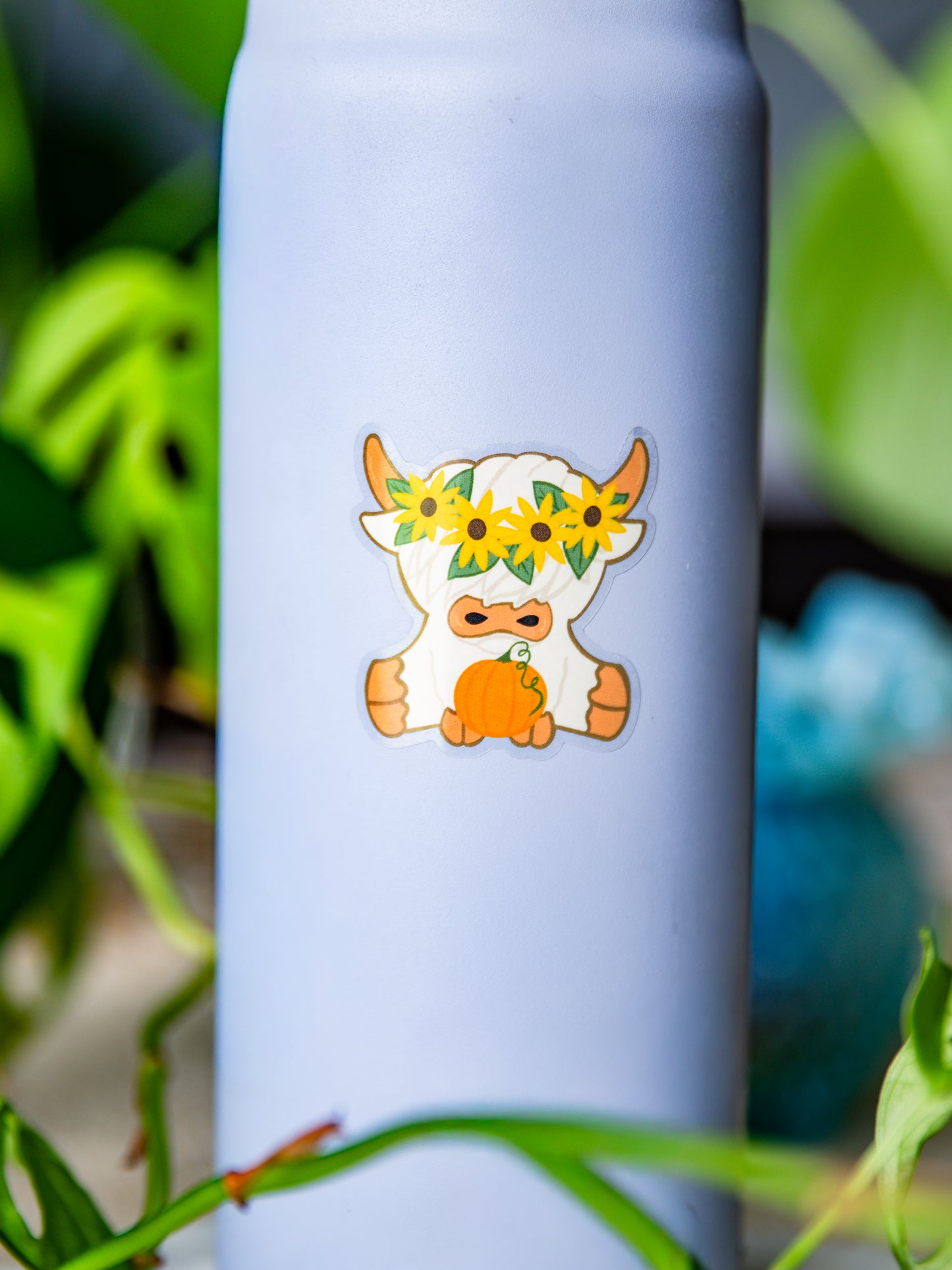 Autumn Cow Sticker