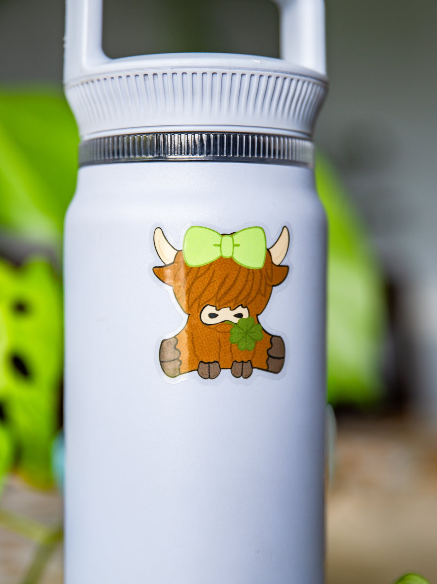 St. Patty's Highland Cow Sticker