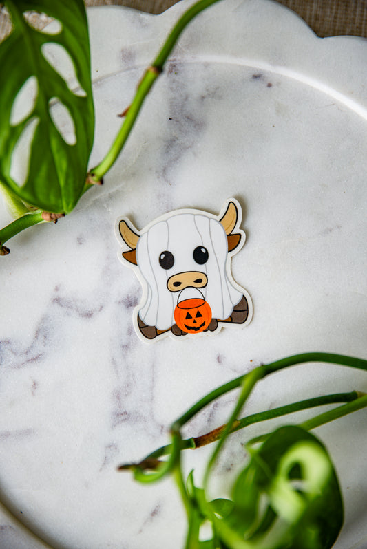 Spooky Cow Sticker