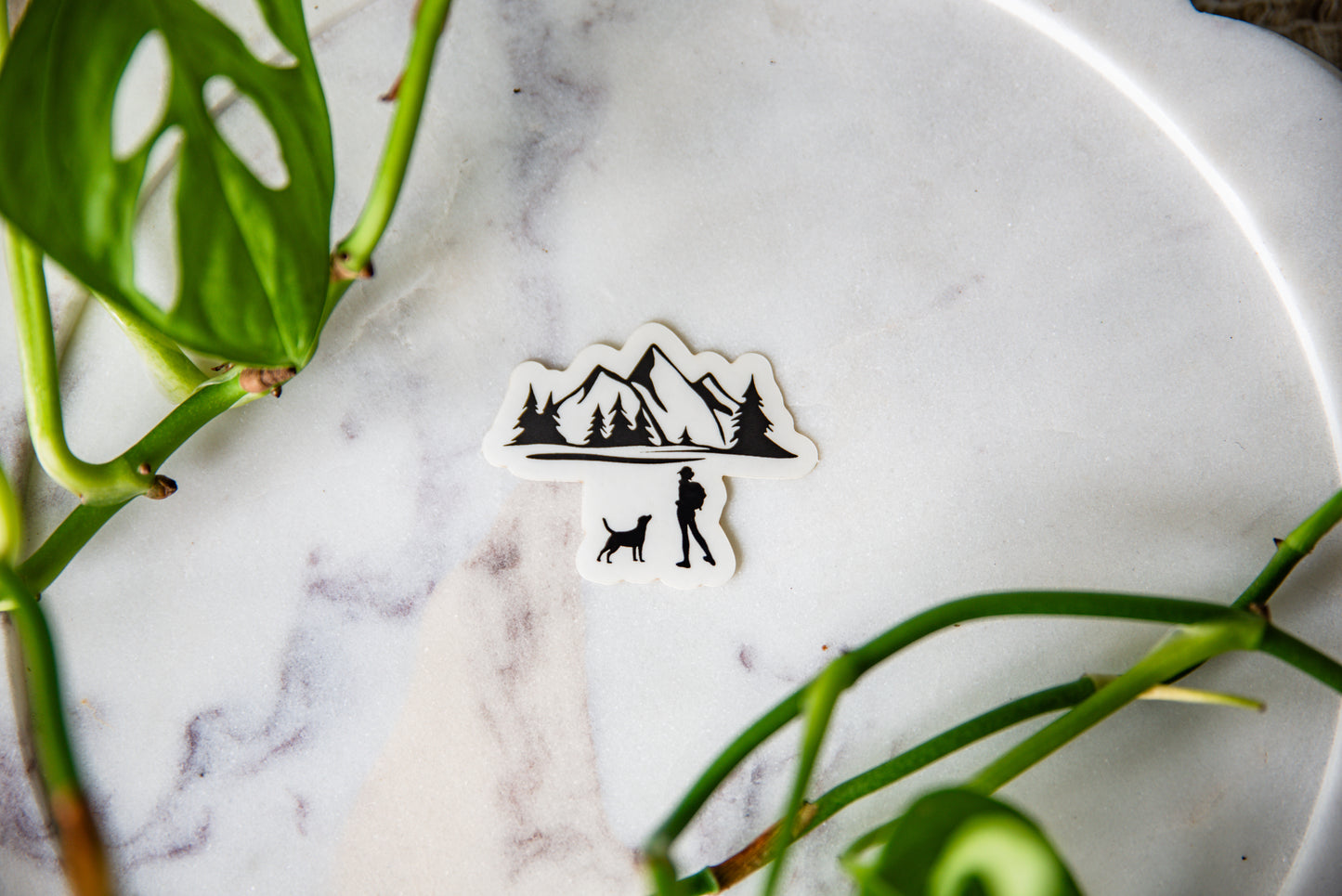 Girl's Best Hiking Buddy Clear Sticker