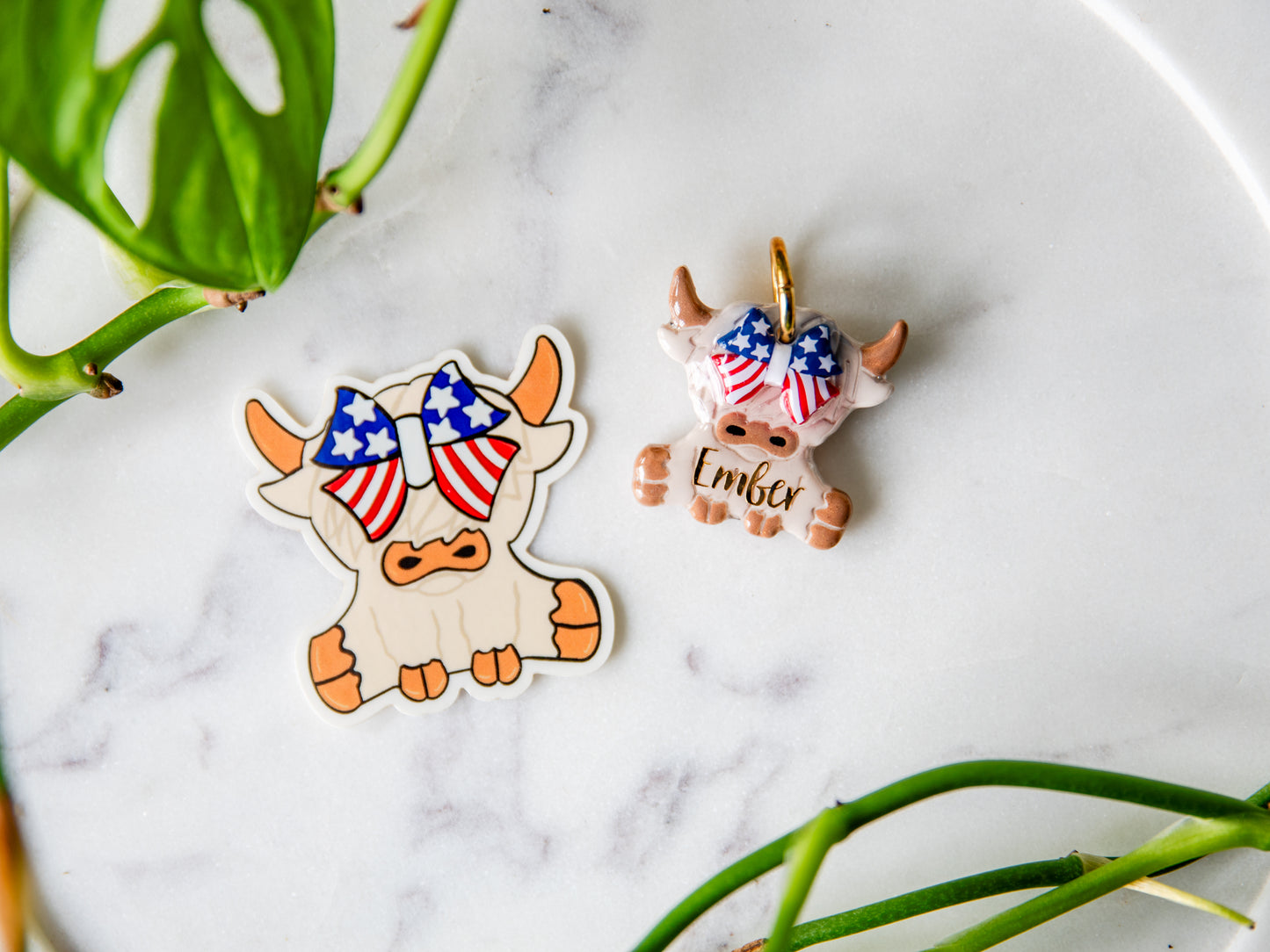 American Honey Highland Cow Sticker