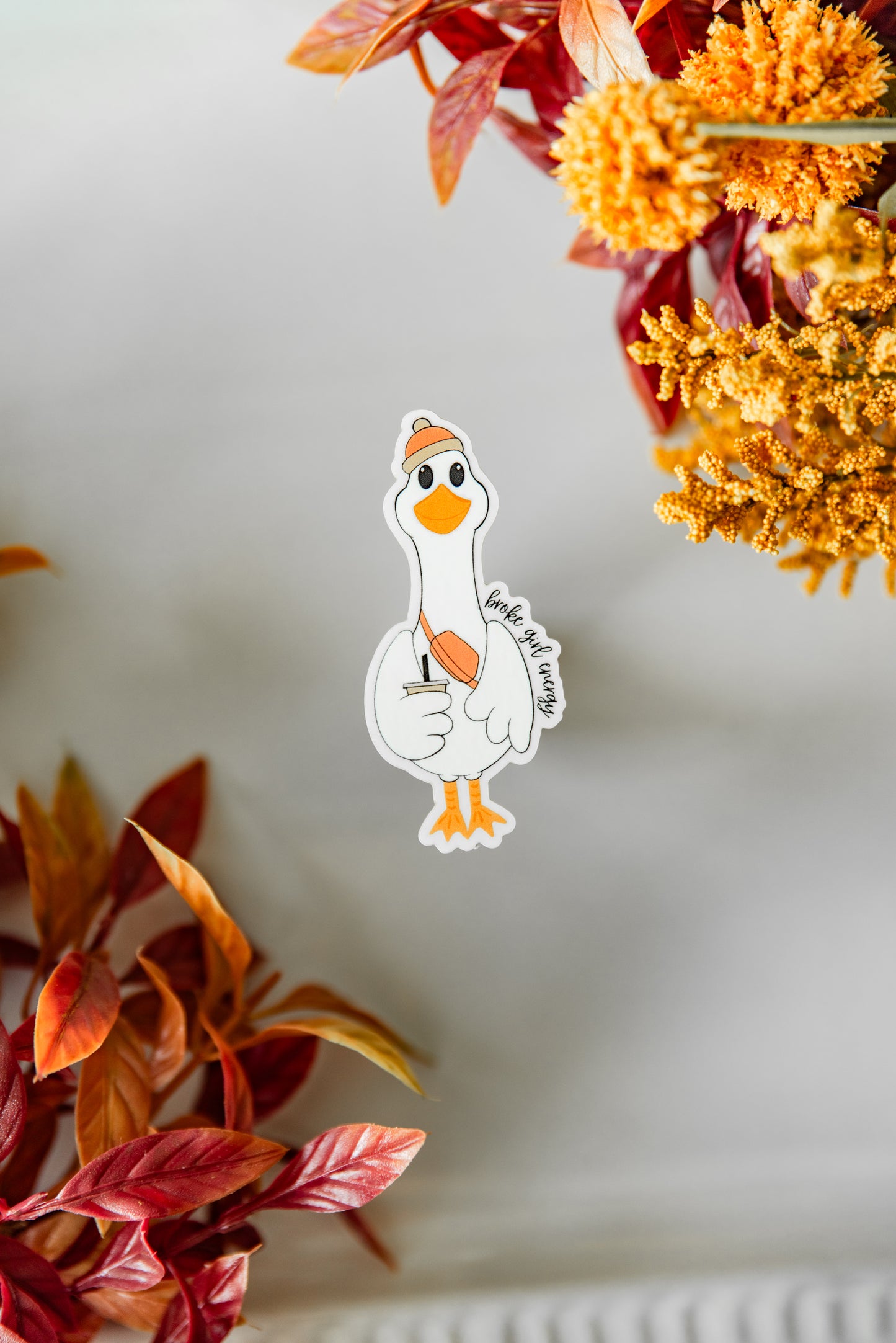Broke Girl Energy Goose Clear Sticker