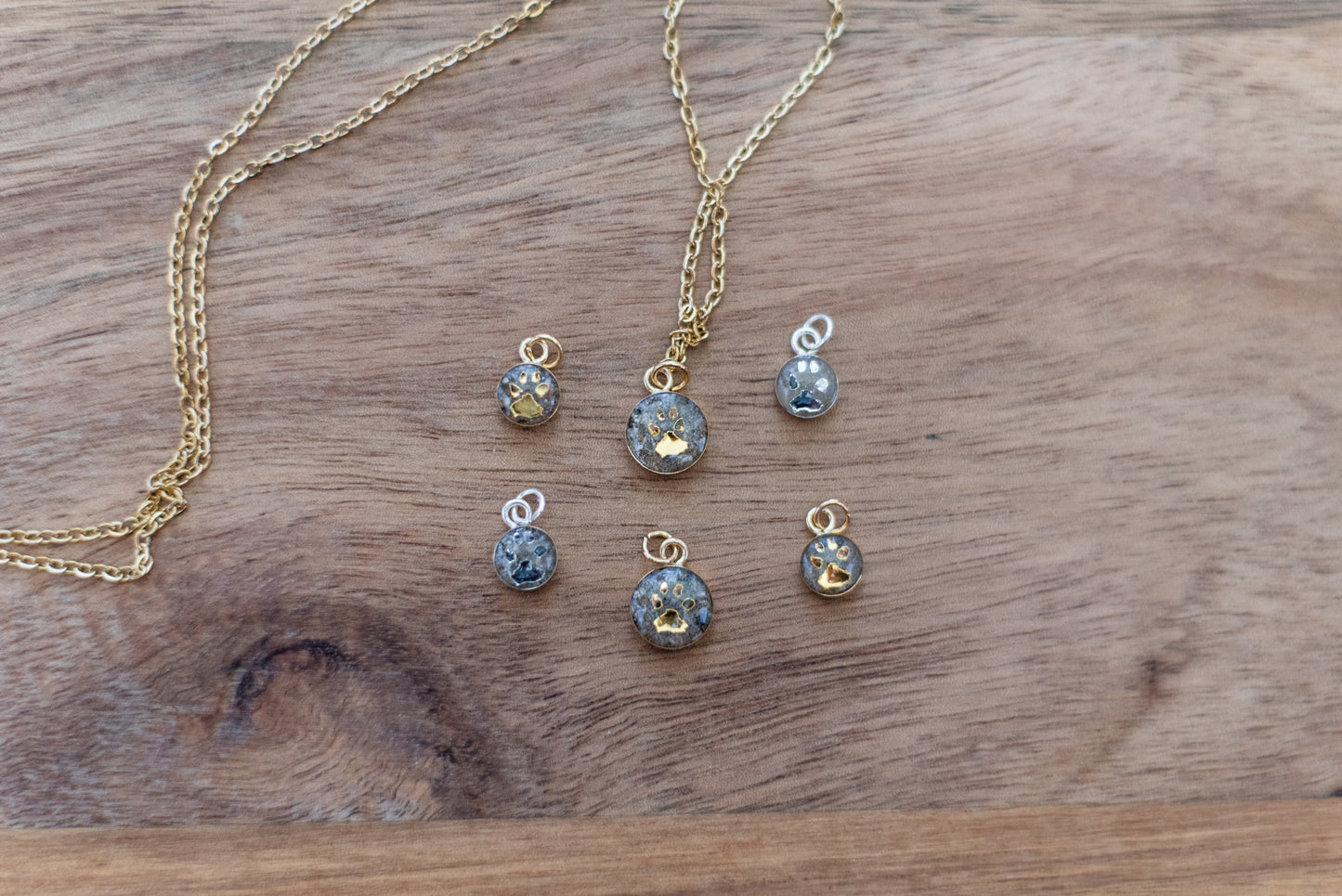 Custom Paw Print Memorial Necklace