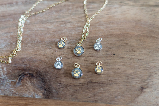 Custom Paw Print Memorial Necklace
