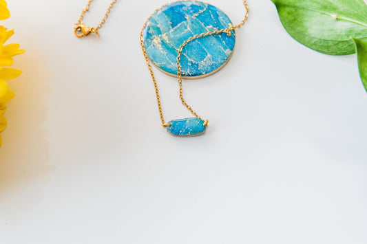 Blue Marble Necklace